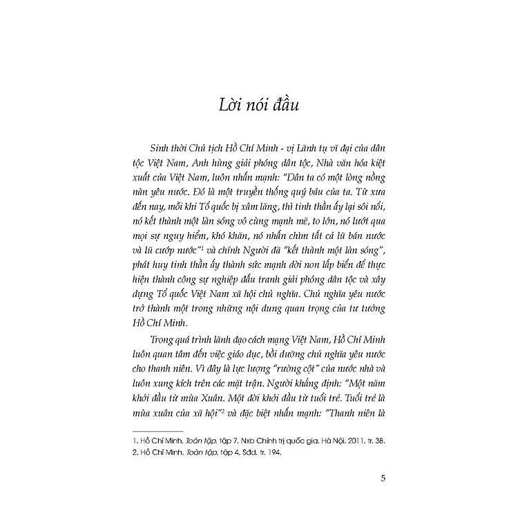 Sách - Giáo Dục Chủ Nghĩa Yêu Nước Hồ Chí Minh Cho Thanh Niên Việt Nam Hiện Nay - VIETNAMBOOK