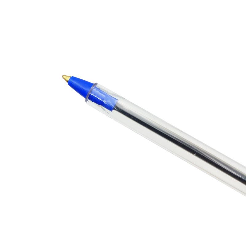 Bút Bi 0.7 mm Ballpoint Pen Thân Trong - Nắp Gài - Stacom BP2017 - Mực Xanh