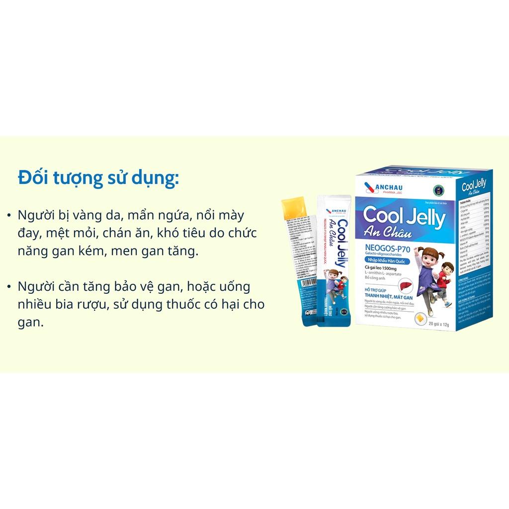 Thạch cool-jelly Dược Phẩm An Châu hỗ trợ thanh nhiệt bảo vệ gan hạn chế tác hại của rượu bia hộp 20 gói