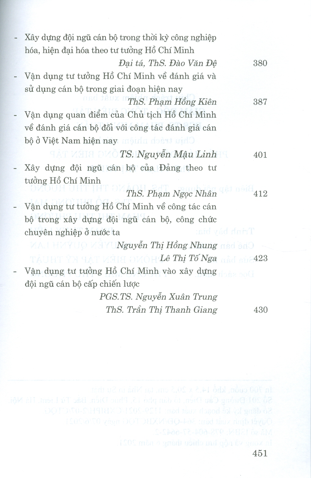 Tư tưởng Hồ Chí Minh về cán bộ, công tác cán bộ và sự kế thừa, vận dụng vào thực tiễn cách mạng Việt Nam