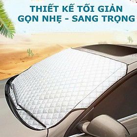 Bạt Che Kính Lái Ô Tô 3 Lớp Cao Cấp – Cách Nhiệt, Chắn Tia UV, Giữ Xe Mát Mẻ  Xe 4 Chỗ , 7 Chỗ , Kèm Túi Đựng Đẹp 