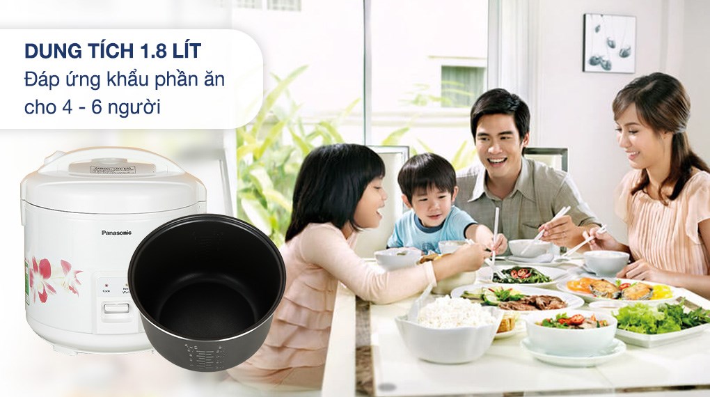 Nồi cơm nắp gài Panasonic 1.8 lít SR-MVN18FRAX - Hàng chính hãng