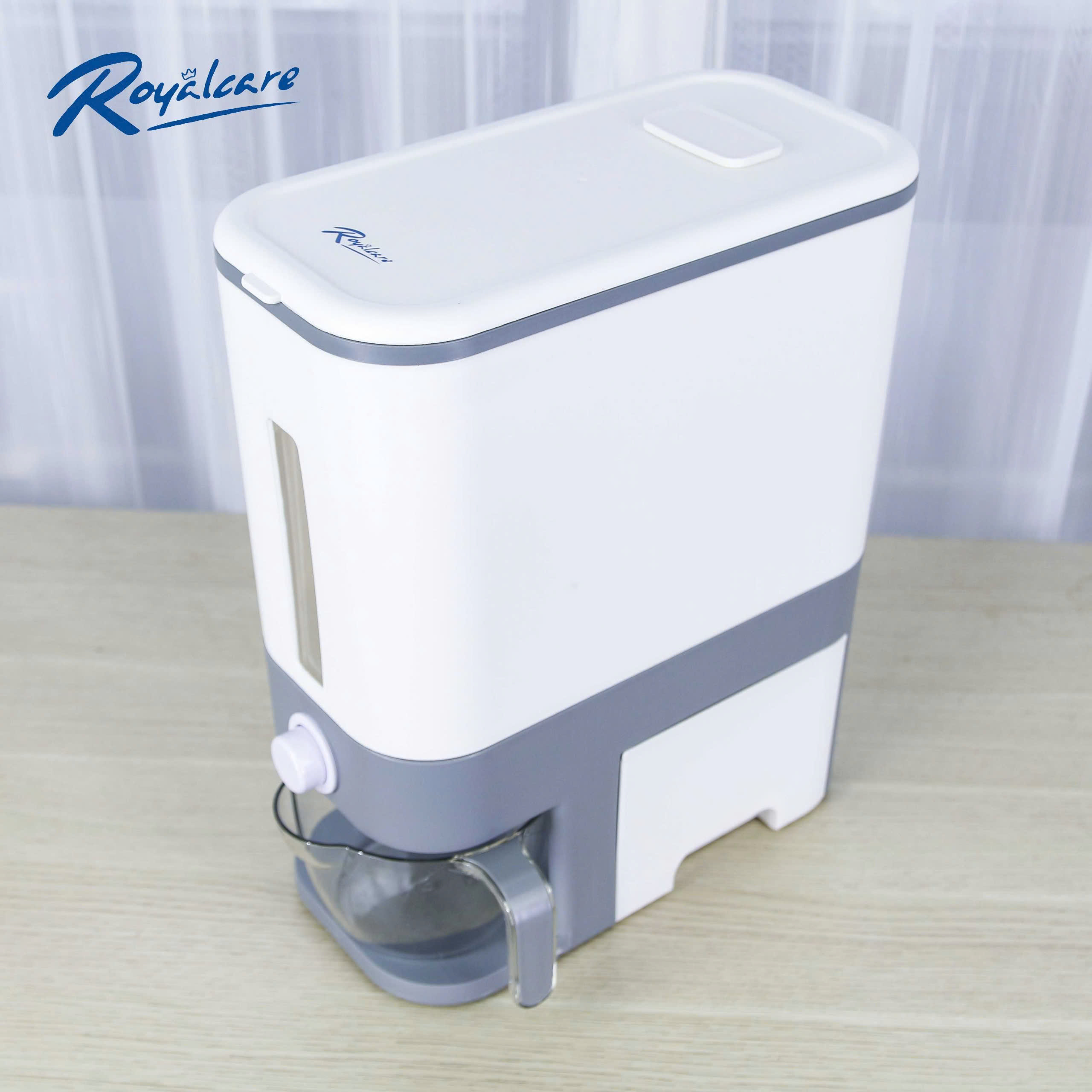 Hộp đựng gạo 12kg, thùng đựng ngũ cốc lớn có nắp đậy, thùng đựng ngũ cốc gia dụng cho nhà bếp, nhiều loại ngũ cốc
