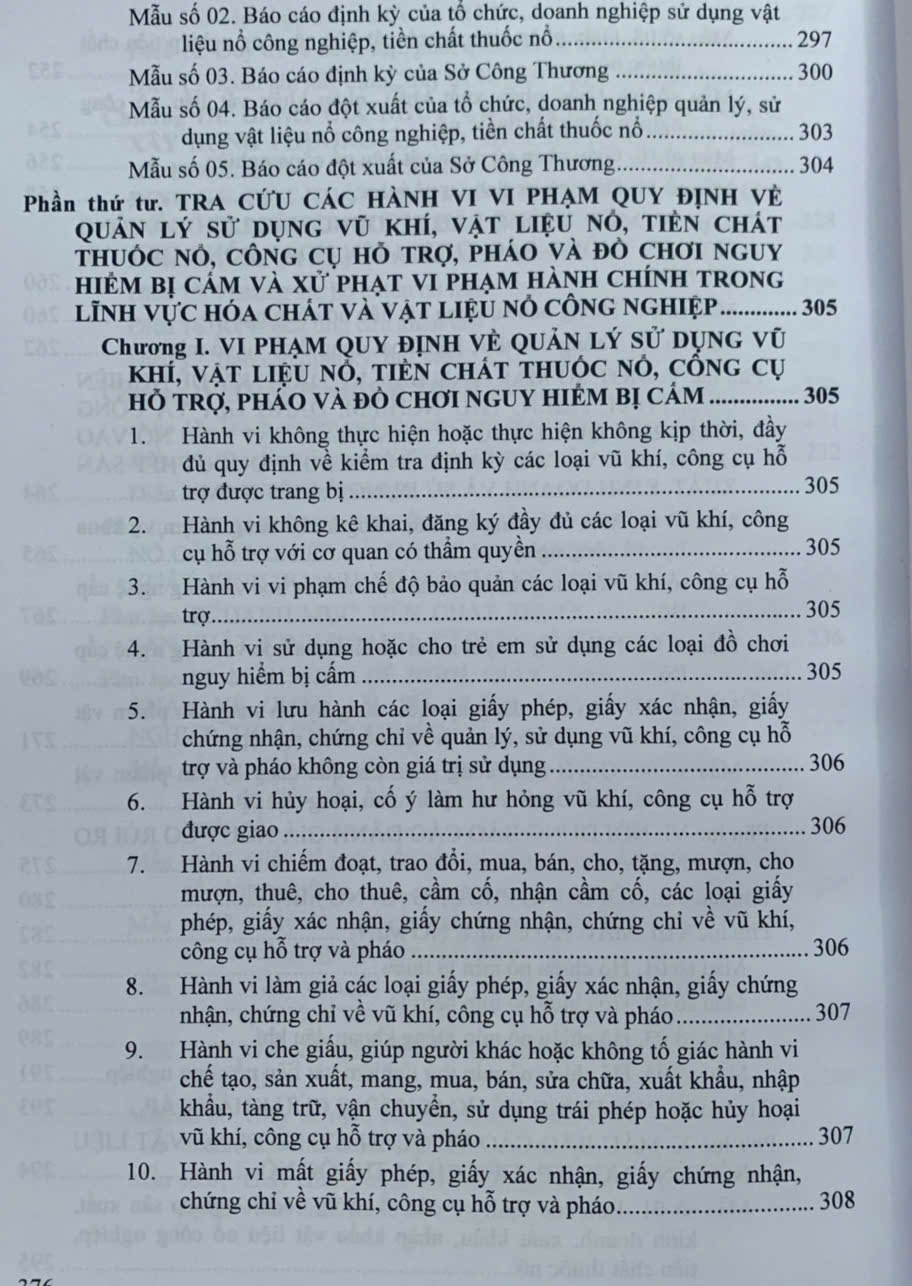 Luật Quản lý, sử dụng vu khi, vật liệu no và công cụ hỗ trơ, các văn bản quy định chi tiết, hướng dẫn thi hành