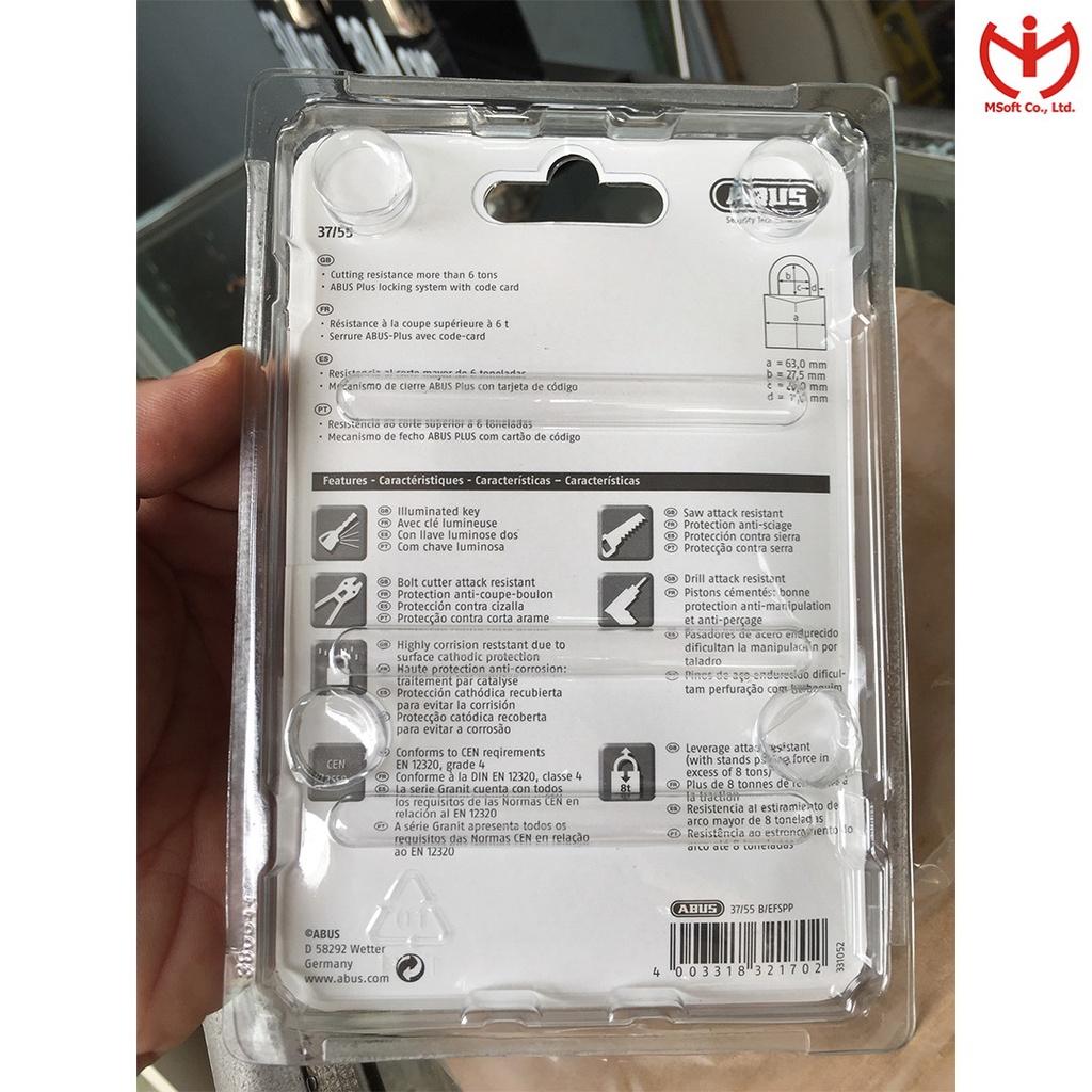 Bộ khóa ABUS GRANIT 37/55 có sẵn 2 chìa + làm thêm 2 chìa - MSOFT