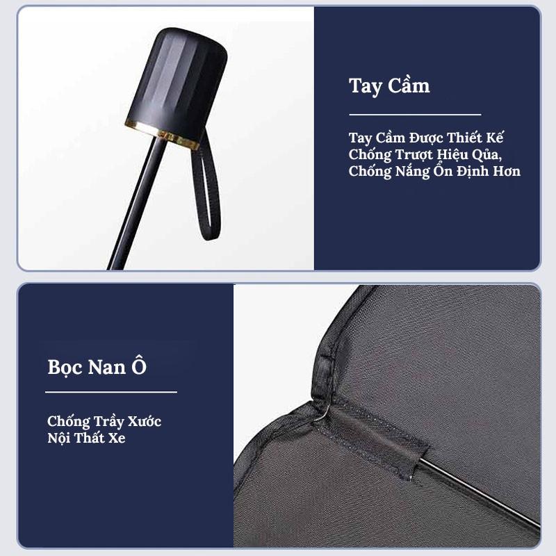 Ô Che Nắng Kính Lái Ô Tô Cao Cấp, Ô Che Nắng Kính Lái Xe Hơi (Tặng BAO DA) - Chắn Nắng, Giảm Nhiệt Độ Bảo Vệ Nội Thất