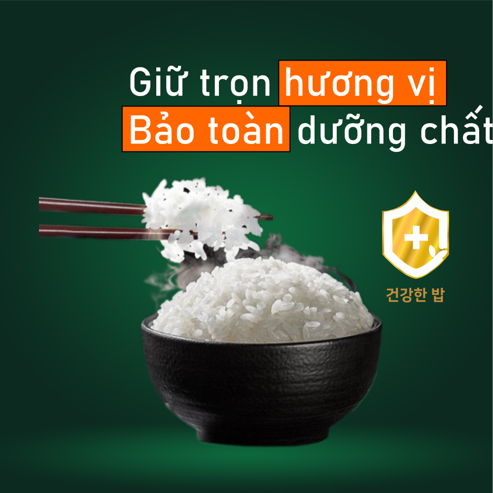 Nồi cơm điện cao tần Daewoo DWRC-G411IH 1.8L lòng nồi cực dày - Hàng chính hãng