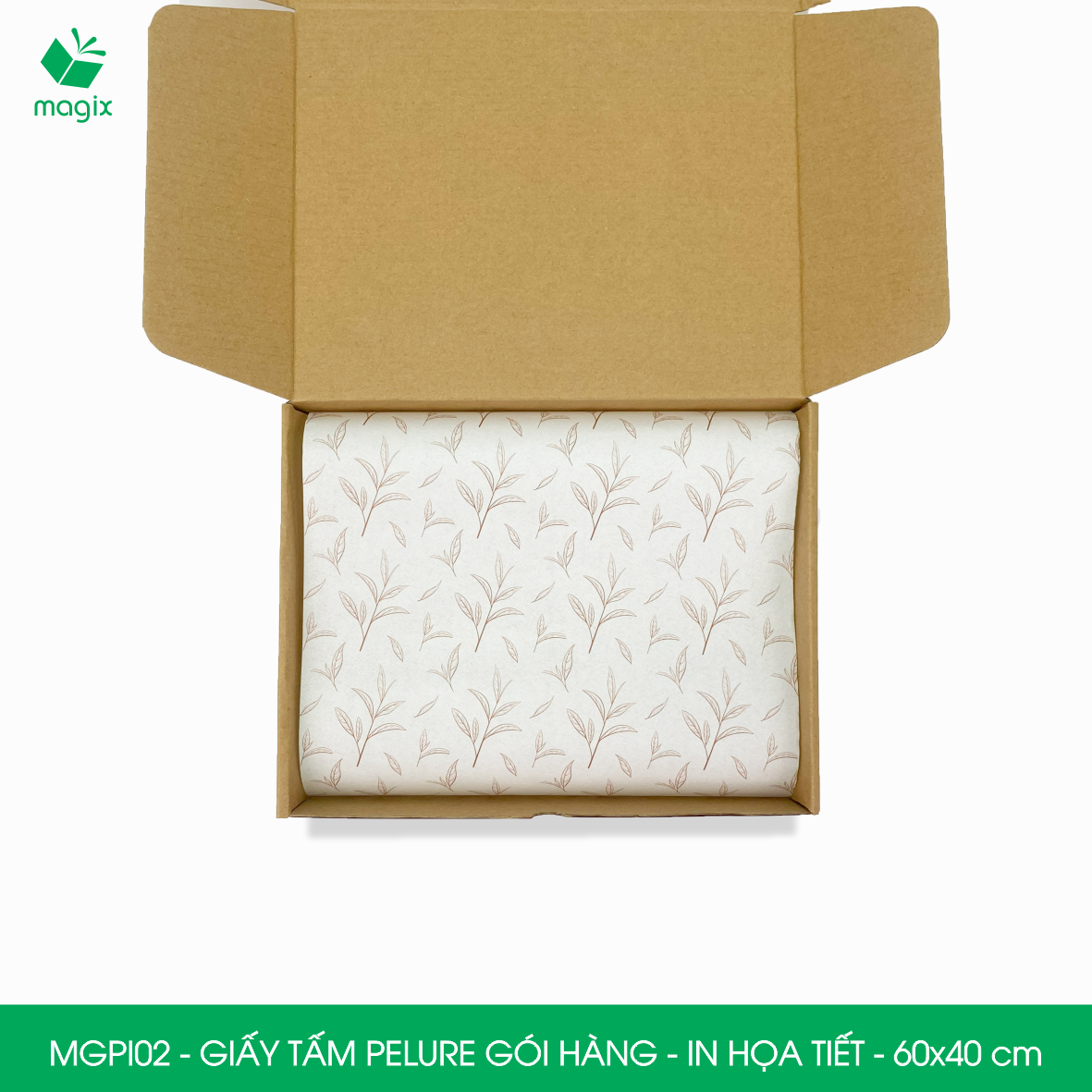 MGPI02 - Combo 50 tấm giấy Pelure gói hàng in họa tiết - 60x40 cm