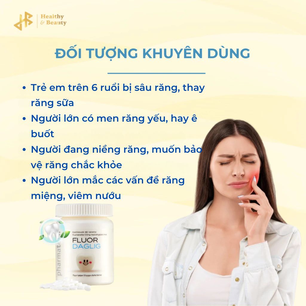 Combo Thực phẩm bảo vệ sức khỏe Multivit Daglig 180V và Fluor Daglig 90V
