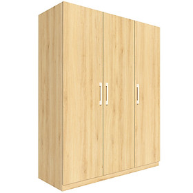 Tủ quần áo gỗ MDF Tundo 3 cánh 2 ngăn kéo màu vàng 120 x 55 x 200cm