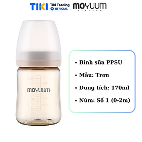 Bình Sữa Moyuum Premium PPSU All In One Trơn 170ml/270ml