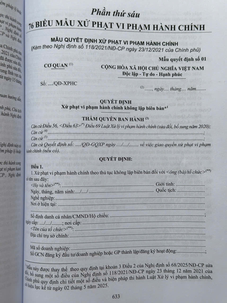 Sách Luật Xử Lý Vi Phạm Hành Chính Và Các Văn Bản Hướng Dẫn Thi Hành (V2601D)