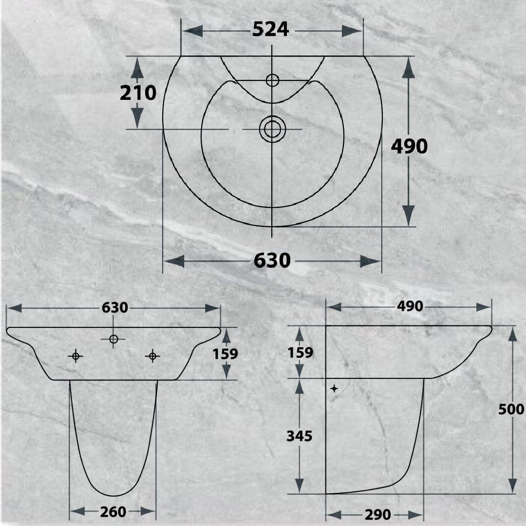 LAVABO KÈM BỆ ĐỠ CAO CẤP MÃ S-4385-4396