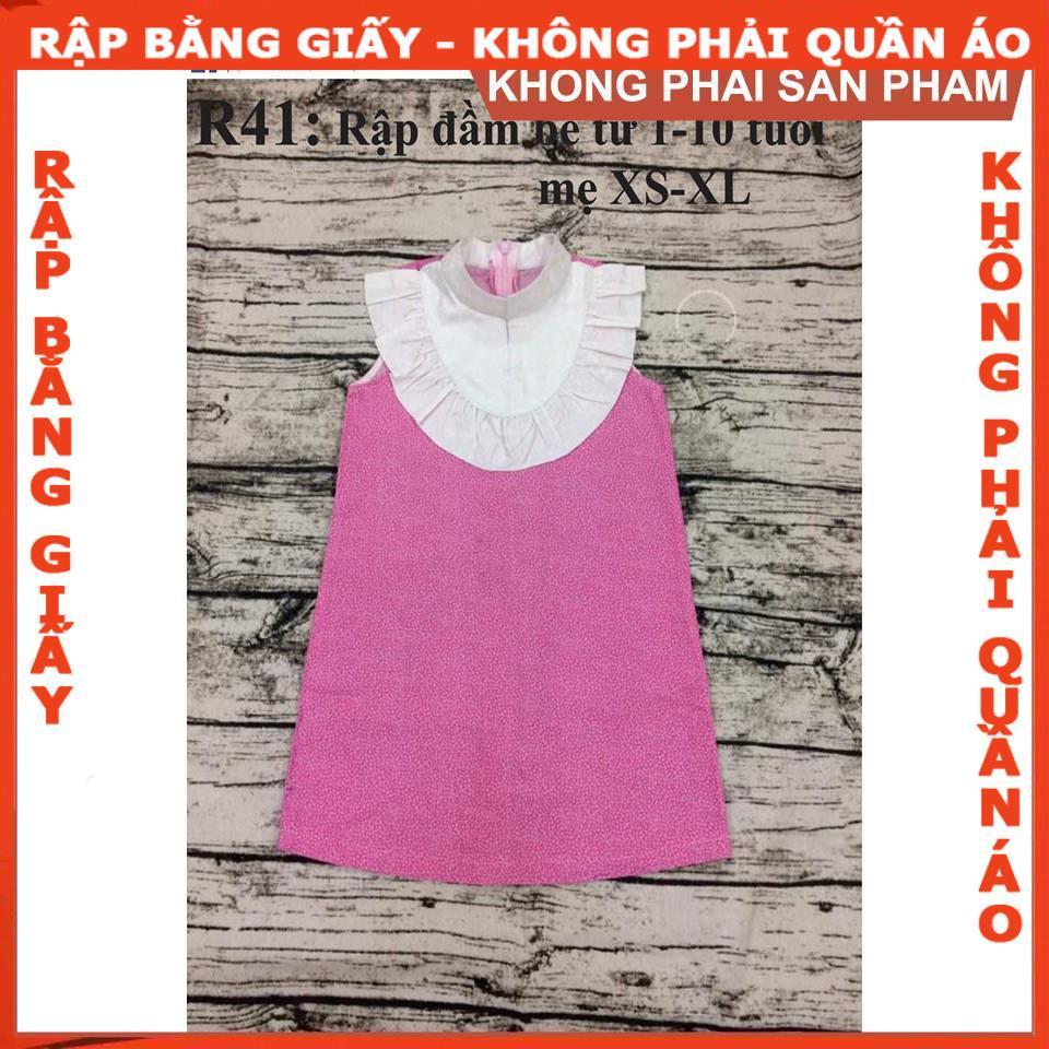 Rập giấy A0 đầm bé gái mã R41 (BẢN VẼ)