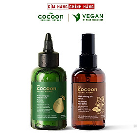 Combo Nước dưỡng tóc tinh dầu bưởi Pomelo Cocoon 140ml + Nước xịt dưỡng tóc Sa-chi Cocoon 140ml