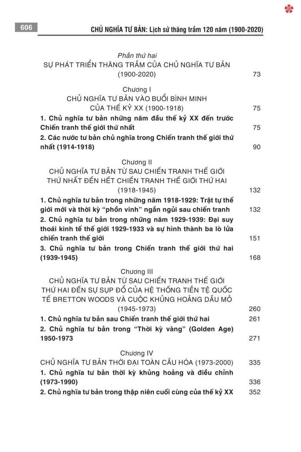 Chủ nghĩa tư bản lịch sử thăng trầm 120 năm (1900 - 2020) bản in 2021