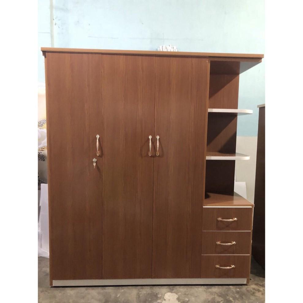 Tủ nhựa đài loan kèm kệ màu oak