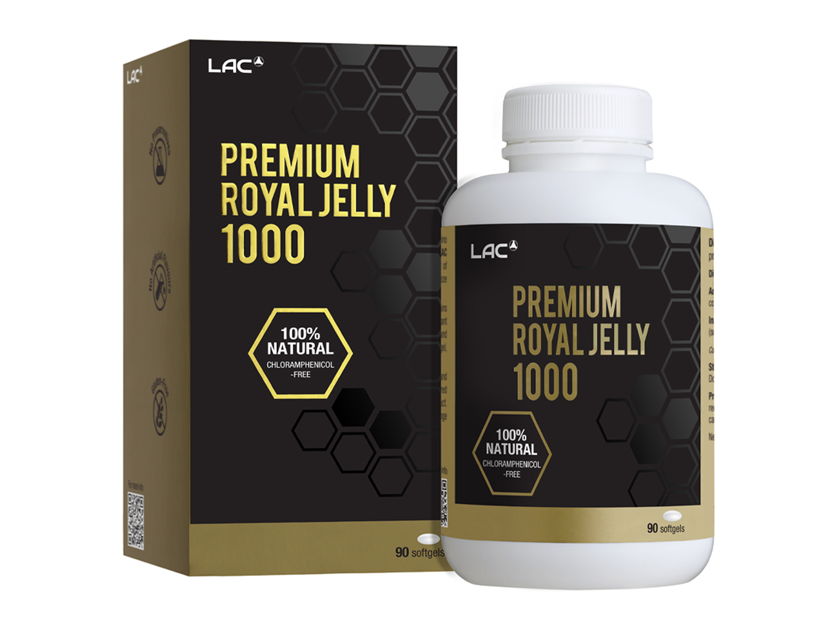 VIÊN UỐNG SỮA ONG CHÚA CAO CẤP LAC PREMIUM ROYAL JELLY 1000MG (90 VIÊN)