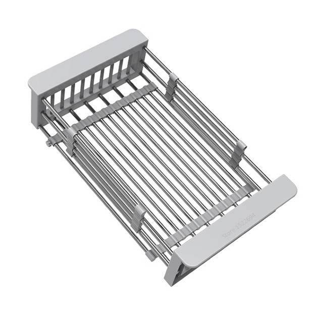 Combo chậu rửa chén bát inox sus304 Valenza hộc rác+cài dao thớt, vòi rửa bát nóng lạnh inox sus304 vuông, bộ xả chậu, rá inox, bình xà phòng