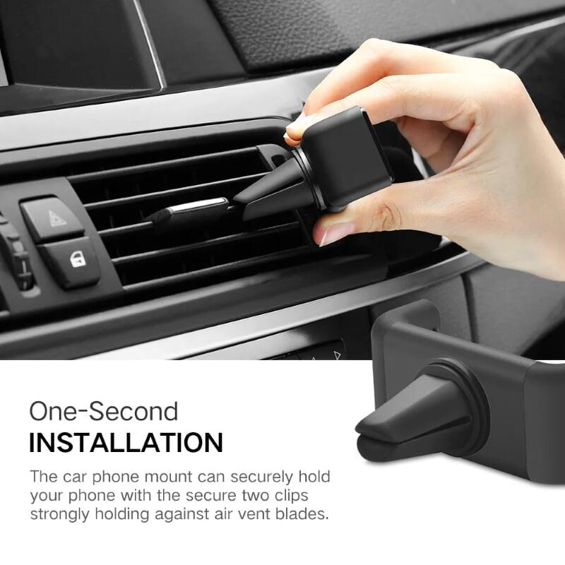 Ugreen UG30798LP120TK Màu Đen Giá Kẹp điện thoại trên khe thông gió ô tô xoay 360 độ - HÀNG CHÍNH HÃNG
