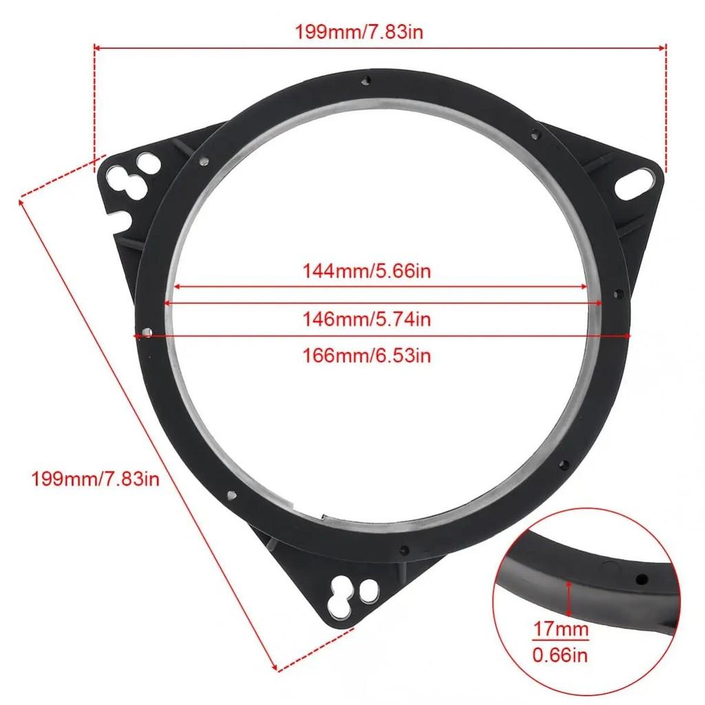 Dưỡng loa cánh ô tô 3 cạnh dành cho xe Toyota và Nissan viền nhựa đặc dày - Loa cánh ô tô 6.5 inch CAO CẤP