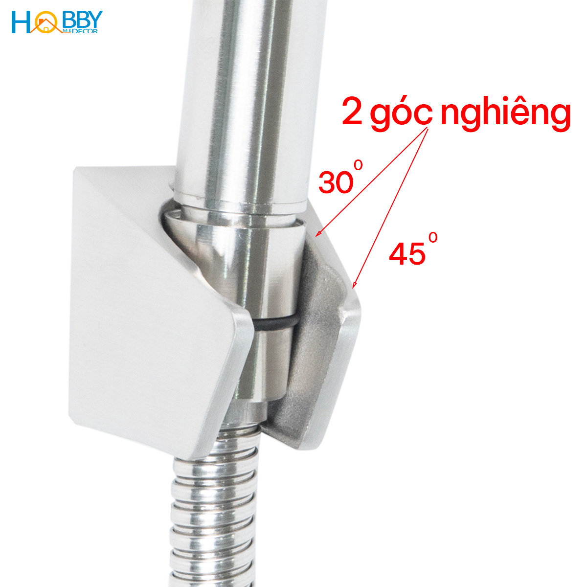 Combo củ sen tay sen tắm hỗ trợ tăng áp inox 304 Hobby home decor CST3