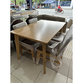 Bộ bàn ăn gỗ Tundo 4 ghế chữ A kích thước 1m2