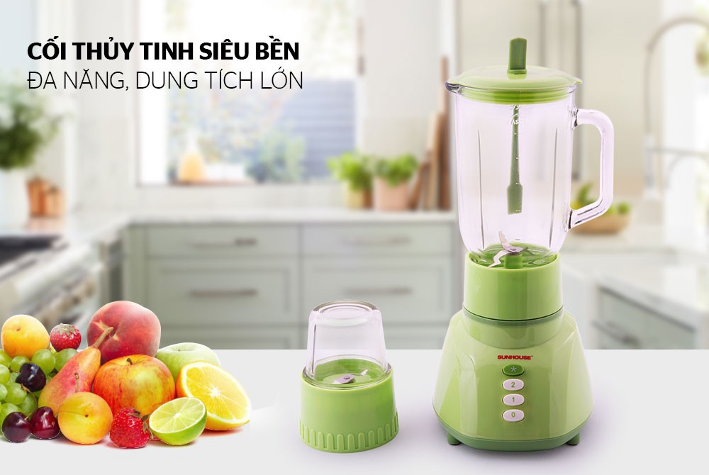 Máy xay sinh tố Sunhouse SHD5112 xanh - Hàng chính hãng
