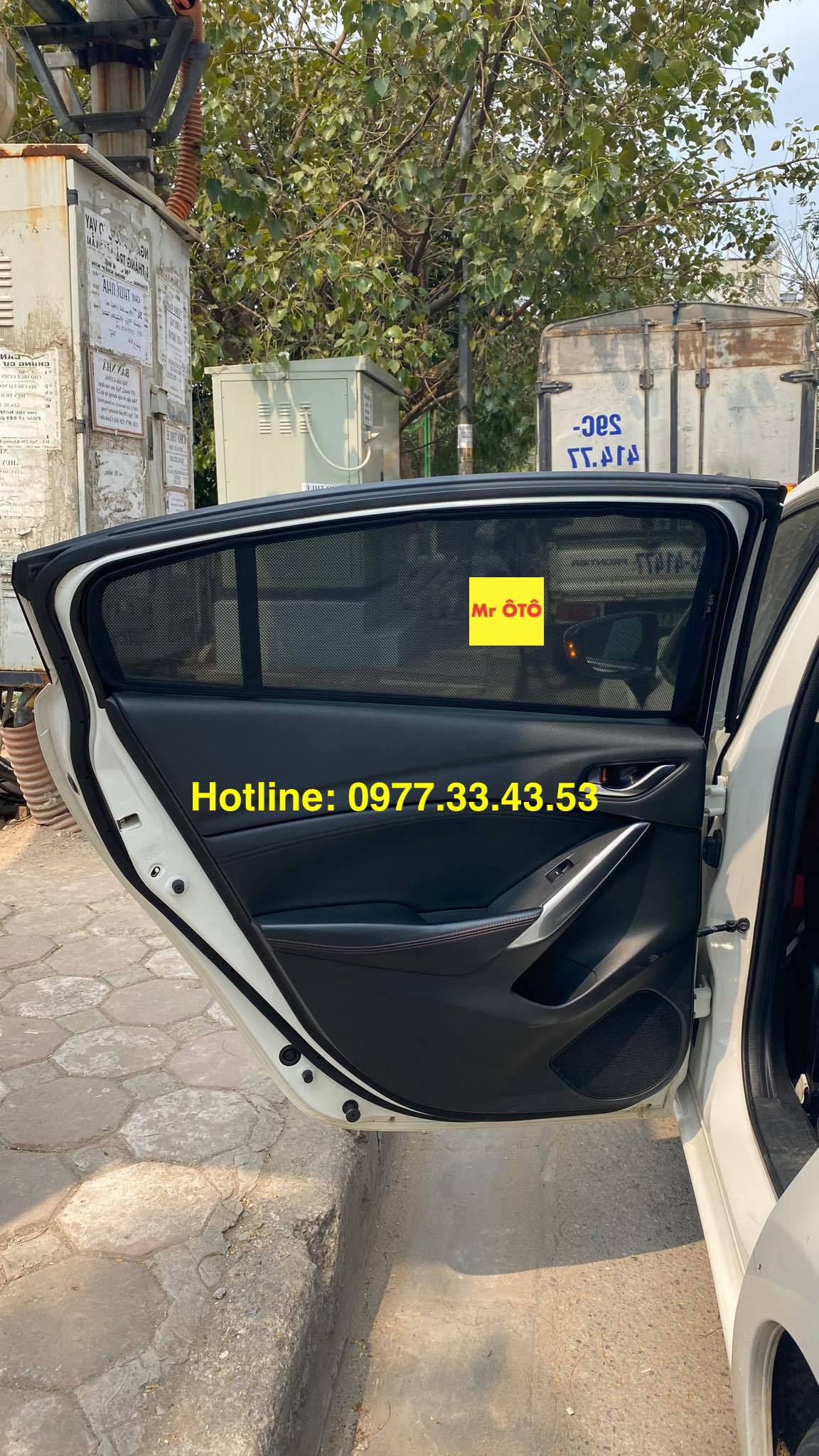 Rèm Che Nắng Mazda6 2014-2023 loại 2 Rèm Chắn Nắng Nam Châm Cho Xe ô tô, Bộ 4 Tấm, có nam châm