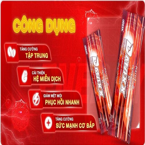 DMAXX thức uống bổ sung vitamin năng lượng không đường DAMODE 7 gói dùng thử màu đỏ