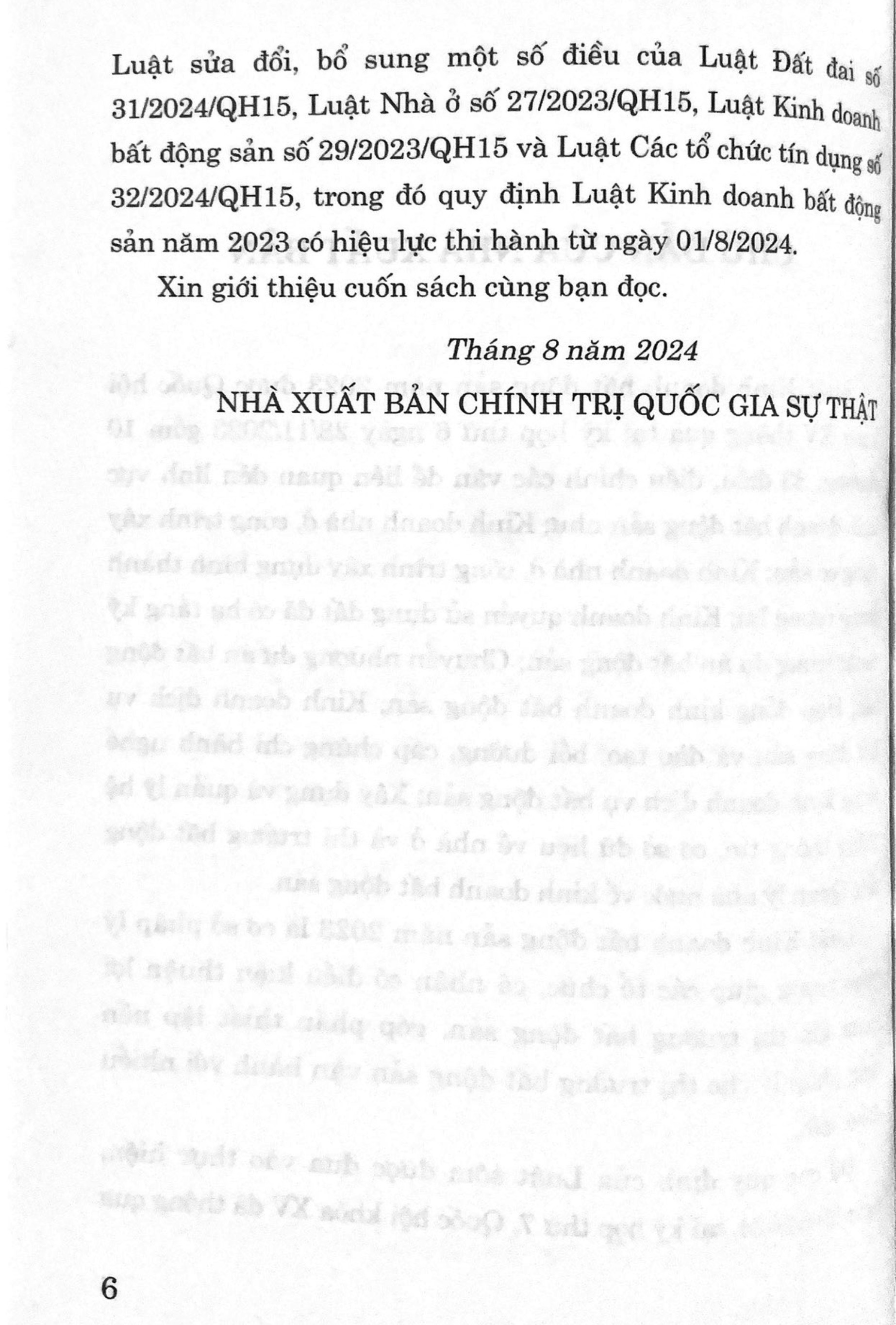 Combo 3 Cuốn Luật Đất đai, Luật Nhà ở, Luật Kinh doanh bất động sản (sửa đổi, bổ sung năm 2024, hiệu lực 1.8.2024)