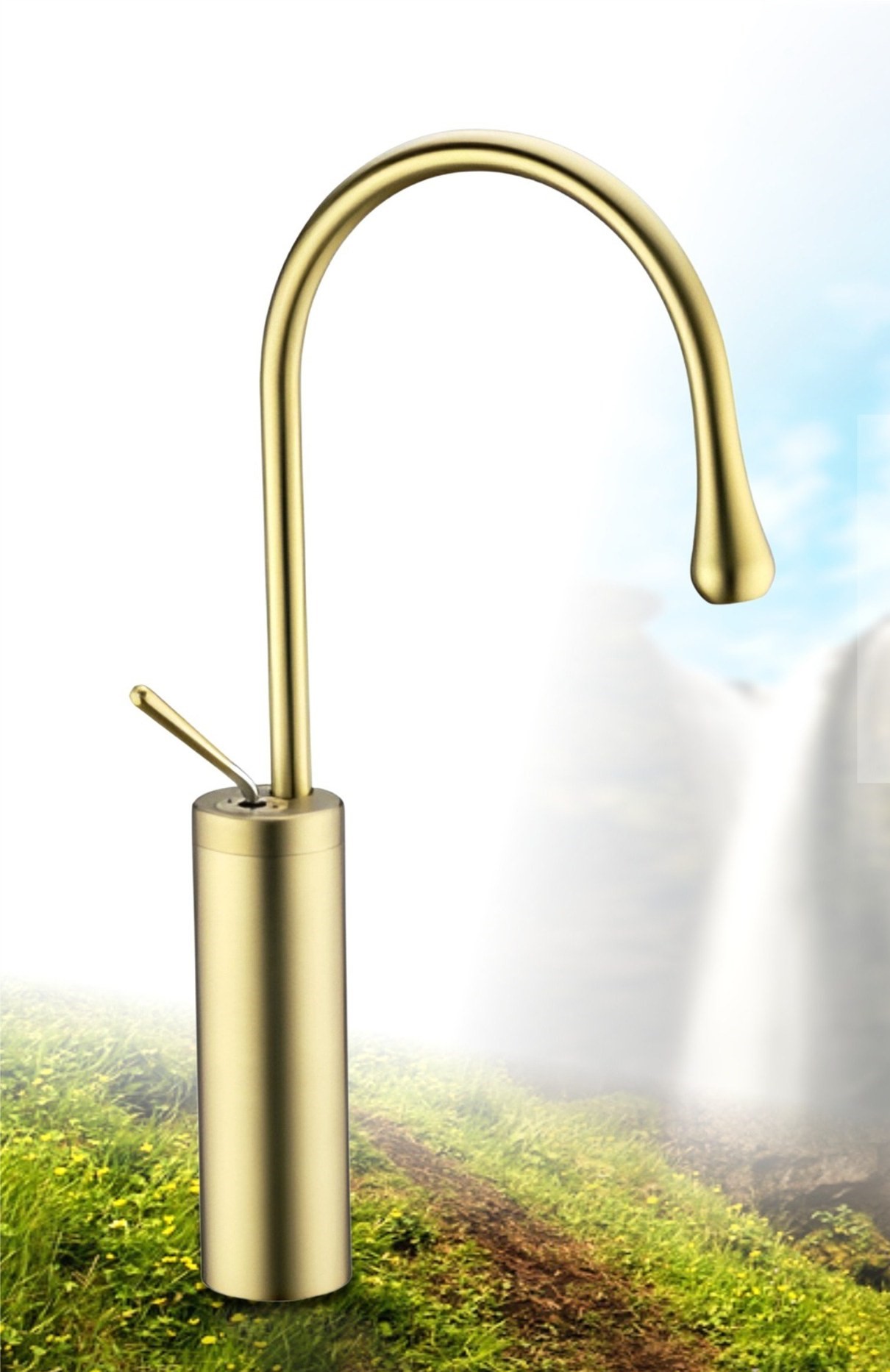 VÒI LAVABO ĐỒNG THAU NÓNG LẠNH EUROVINTO CAO CẤP MÃ 5953G