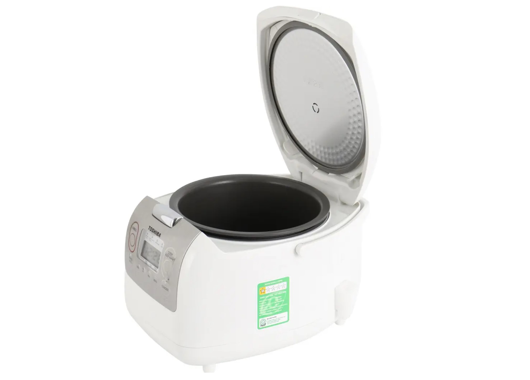 Nồi cơm điện tử Toshiba 1.8L RC-18NTFV(W) - Xuất xứ Thái lan - Lòng nồi hợp kim dày 4mm - Phù hợp cho gia đình 4-6 người - Hàng chính hãng - Bảo hành 12 tháng, chất lượng Nhật Bản