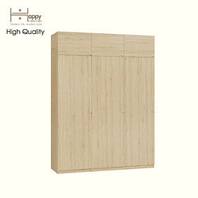[Happy Home Furniture] SCANDINA, Tủ quần áo 3 cửa mở 1m8x2m4 ,180cm x 57cm x 241cm ( DxRxC), TCM_090