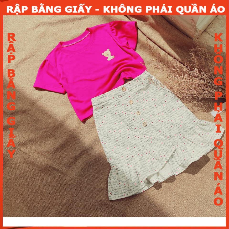 Rập giấy A0 set chân váy áo croptop bé gái mã R25 (BẢN VẼ)