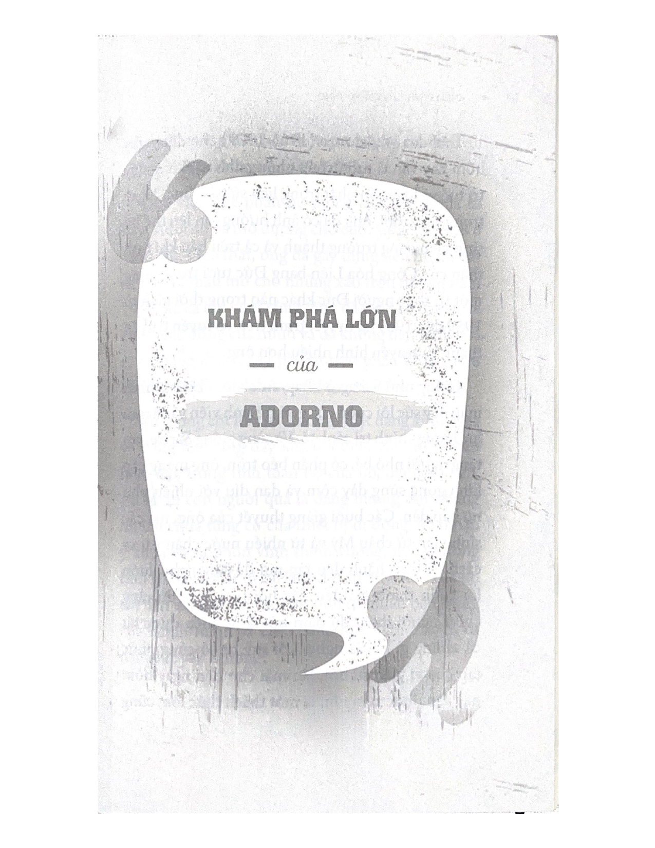 Những Nhà Tư Tưởng Lớn - Adorno Trong 60 Phút - Vanlangbooks