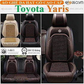 Áo trùm lót bọc ghế da xe ô tô Toyota Yaris da hạt gỗ tự nhiên CAO CẤP