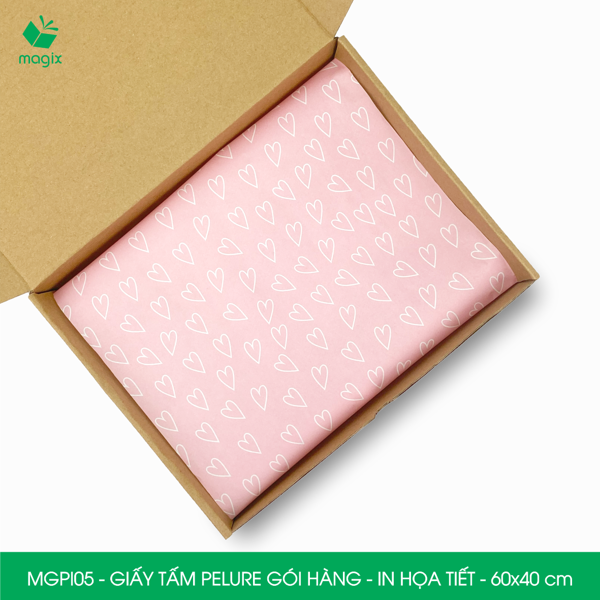 MGPI05 - Combo 50 tấm giấy Pelure gói hàng in họa tiết - 60x40 cm