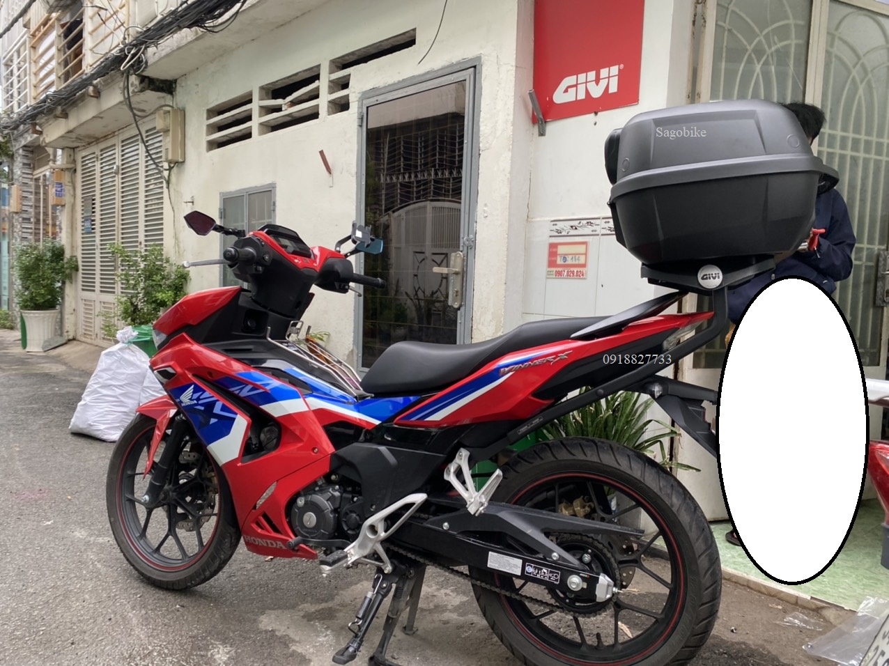 Thùng Givi E43NTL, tựa lưng BE3N V2, baga HRV Winner X 2022, thùng xe WinnerX V3