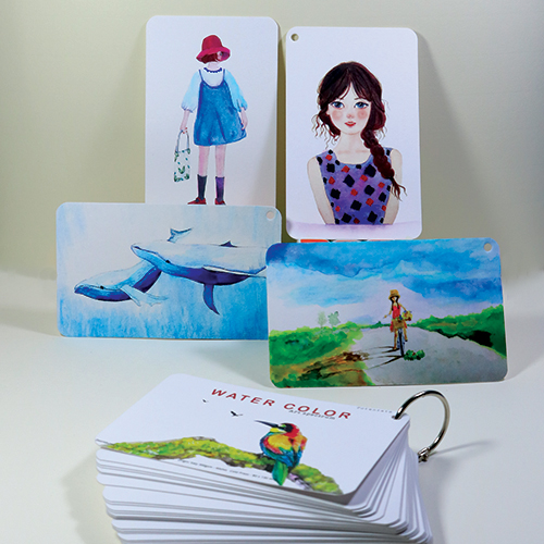 Giấy vẽ màu nước Postcard 40 tờ, vẽ các loại màu nước đẹp, vẽ đẹp cả chì giấy dày 300gsm khổ (8 x 13) cm ARW157 Green Art - Hàng chính hãng