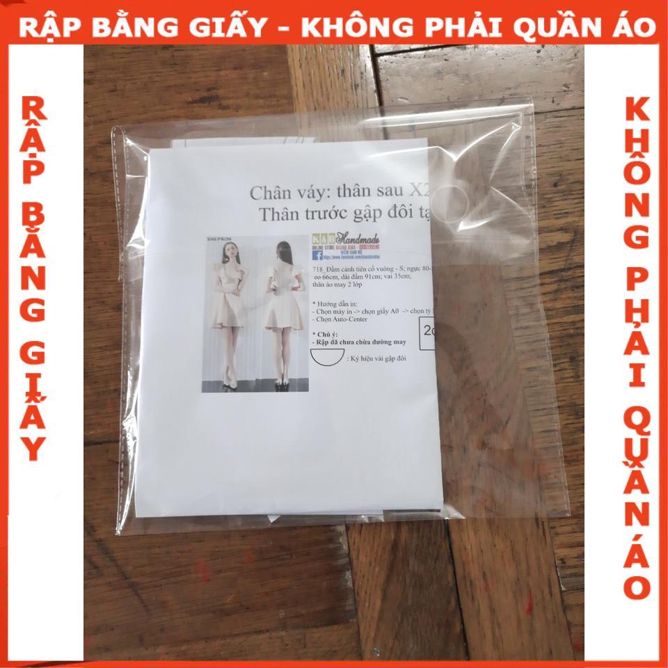 Rập giấy đầm xếp ly tay lửng mã 1272 (BẢN VẼ)
