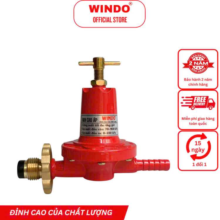Van Gas Cao Áp Chuyên Dùng Cho Bếp Công Nghiệp Khè WINDO - 333 | Van điều áp bếp khè- Hàng chính hãng