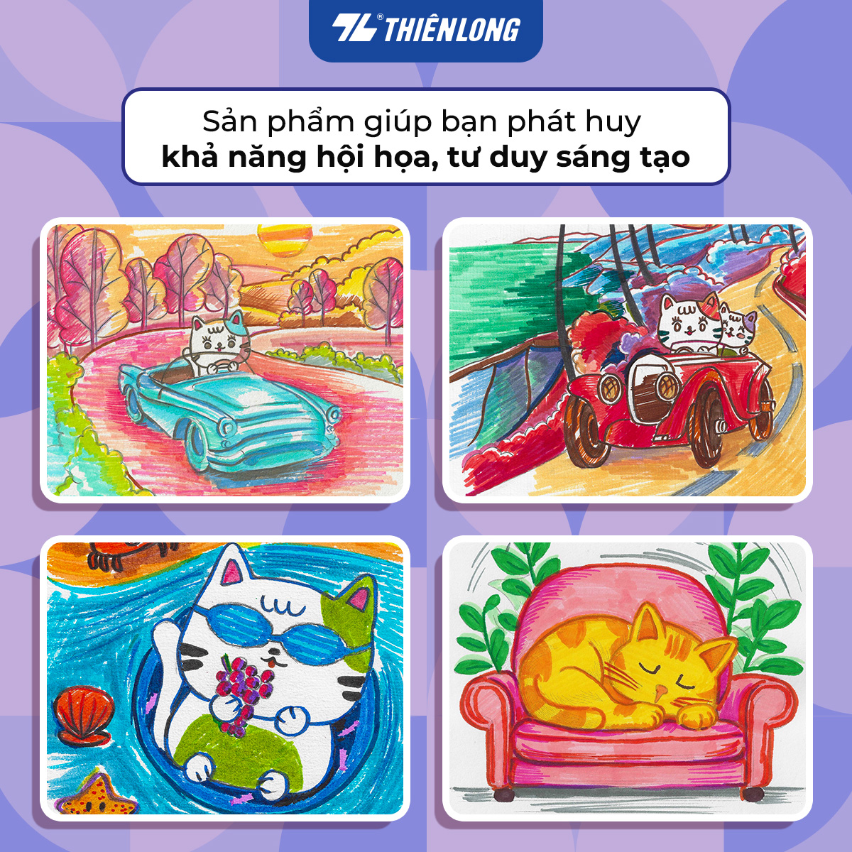 Bút lông màu Fiber Pen 20 màu Pastel Thiên Long Colokit rửa được an toàn sử dụng tô màu, vẽ tranh, calligraphy SWM-C008
