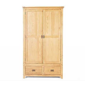 Tủ Quần Áo Rustic 2 Cánh Gỗ Sồi IBIE