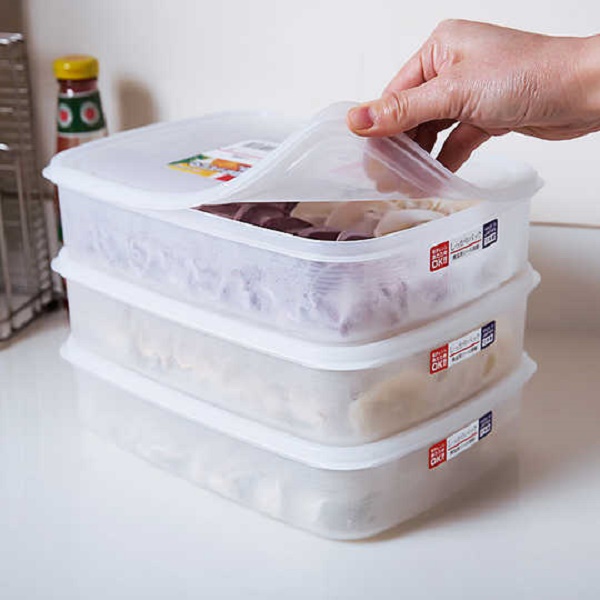 Combo 6 hộp nhựa đựng thực phẩm Nakaya ( 3 hộp 2L + 3 hộp 830ml ) - made in Japan