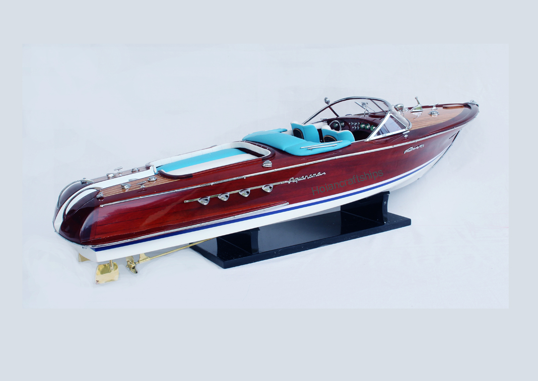 Mô hình tàu Riva Aquarama 50cm (Nệm xanh trắng)