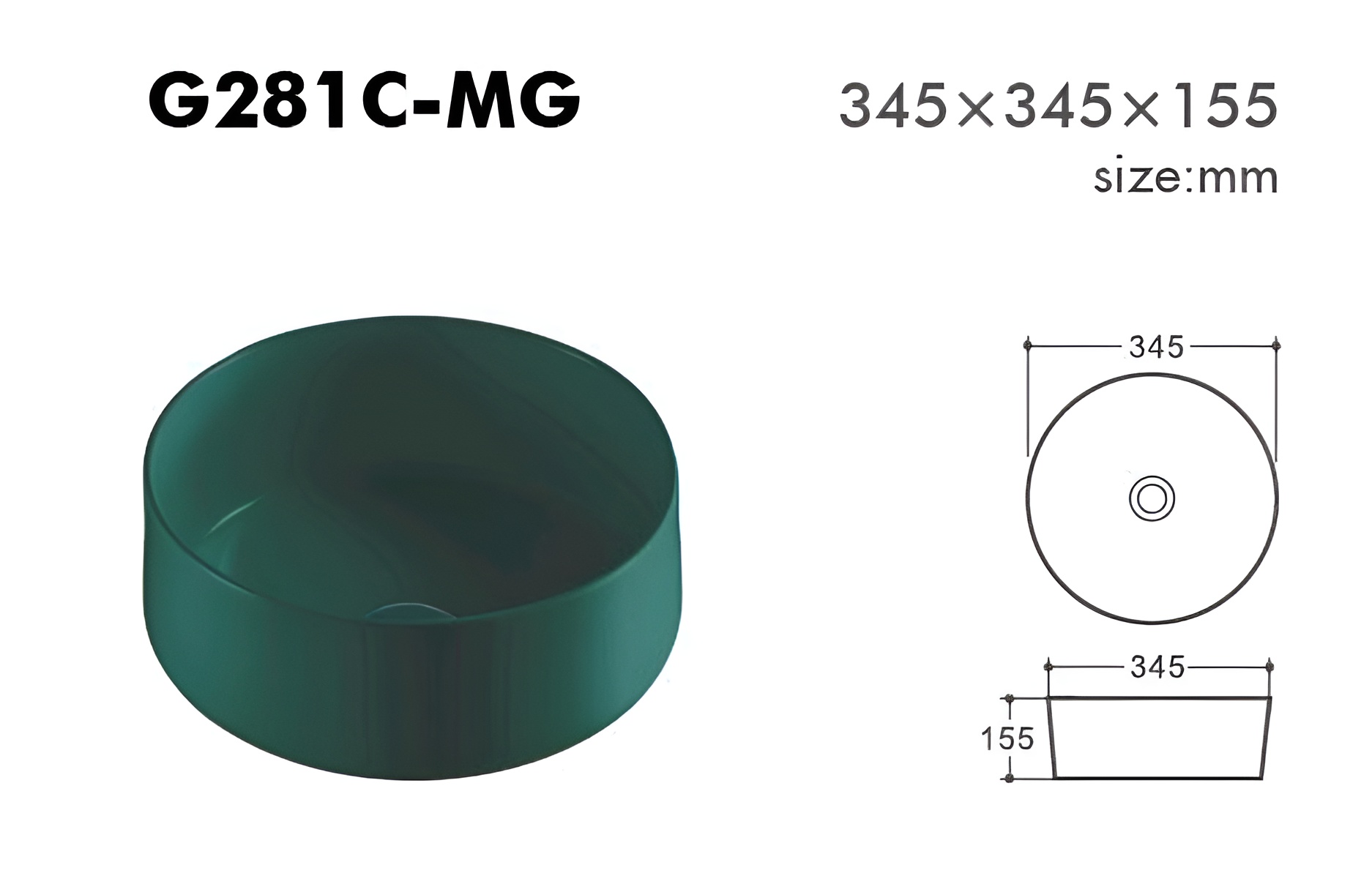 CHẬU RỬA MẶT LAVABO EUROVINTO CAO CẤP MÃ G281C-MG
