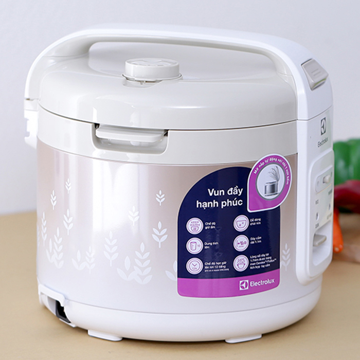 Nồi Cơm Điện Electrolux ERC3405 - 1.8L (Trắng Vàng Đồng) - Hàng chính hãng