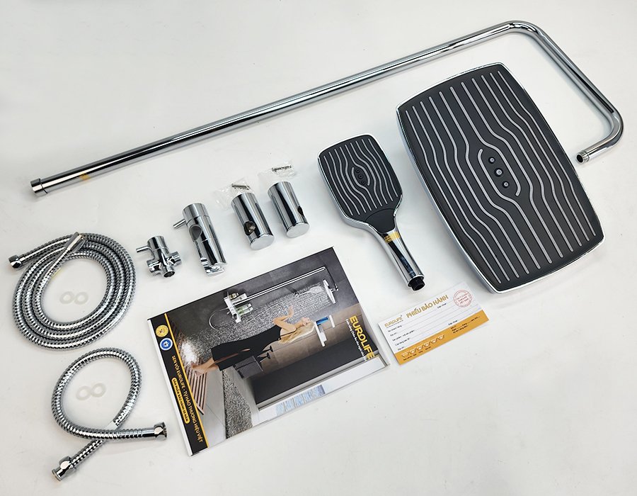 Bộ cây sen đa năng dùng cho máy nước nóng trực tiếp, củ sen, vòi lạnh Eurolife EL-SCL01-1