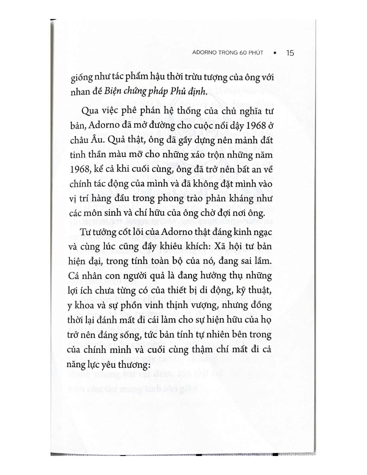 Những Nhà Tư Tưởng Lớn - Adorno Trong 60 Phút - Vanlangbooks